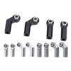 4Pcs RC Car Ball Joint for 1/10 Model Car M4 Metal CW Positive Thread 7.0 Tool 2 Curved 2 Straight