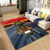 Retro Vintage Motorcycle Area Rug Large,Carpet Rug for Living Room Bedroom Sofa,Kitchen Bathroom Doormat Non-slip Floor Mat Gift