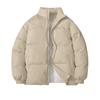 Mens Thickened Warm Stand Collar Coat Mens Fashion Solid Color Coat