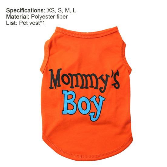 Pet Tops Letter Printing Breathable Polyester Fashion Puppy Vest for Summer