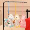 Pony Plush Pendant Backpack Charm With Dragon Phoenix Flower Embroidery Design For Chinese New Year Gift