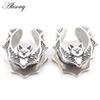 Alisouy 1PC Copper Alloy Casting Animal Bats Saddle Ear Tunnels Plugs Expander Stretcher Gauges Earrings Piercing Body Jewelry