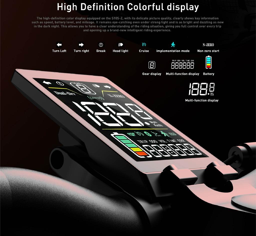 JOYOR S10-S-Z Electric Scooter 60V 18Ah Battery, 2*1000W Motors, 10” Tire, 65km/h Max Speed, 70-85km Range Adult Escooter