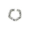 PANJBJ 925 Sterling Silver Texture Line Ring for Women Entangle Punk Minimalism Open Jewelry Birthday Gift Dropshipping