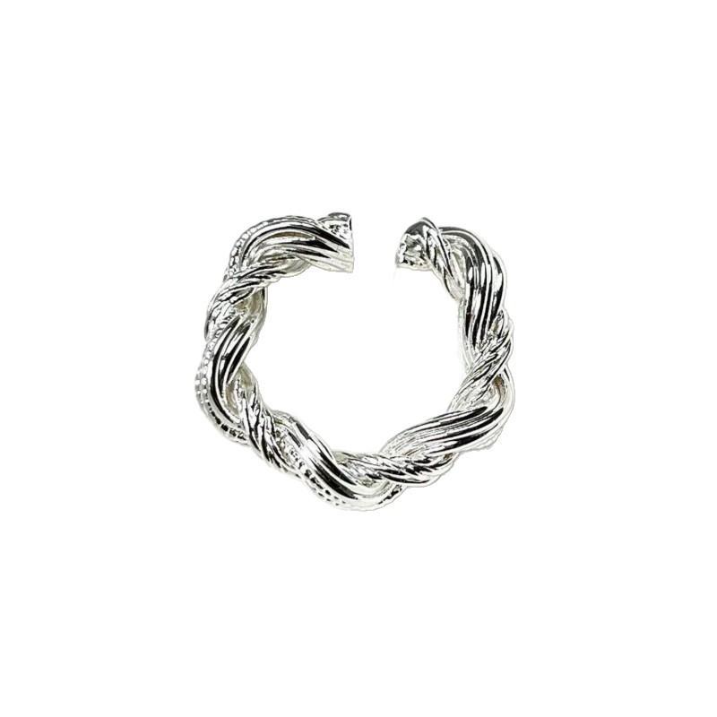 PANJBJ 925 Sterling Silver Texture Line Ring for Women Entangle Punk Minimalism Open Jewelry Birthday Gift Dropshipping