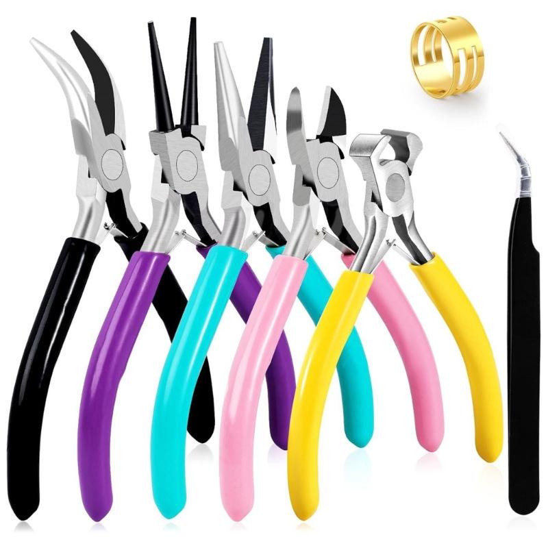 3/4/5 Pack Jewelry Pliers Jewelry Making Pliers Tools Kit With Needle Nose Pliers/Chain Nose Pliers, Round Nose Pliers