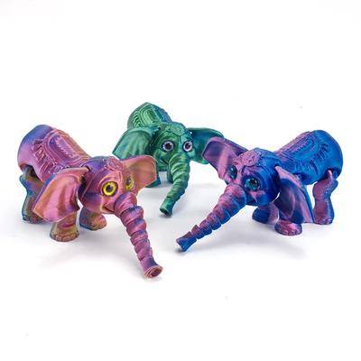 3D-Druck Niedliches Elefanten-Cartoon-Modell Spielzeug Mobiles Gliedmaßengelenk Kinderspielzeug Geschenk Modell Ornament Kreativ und Neu Dekoration