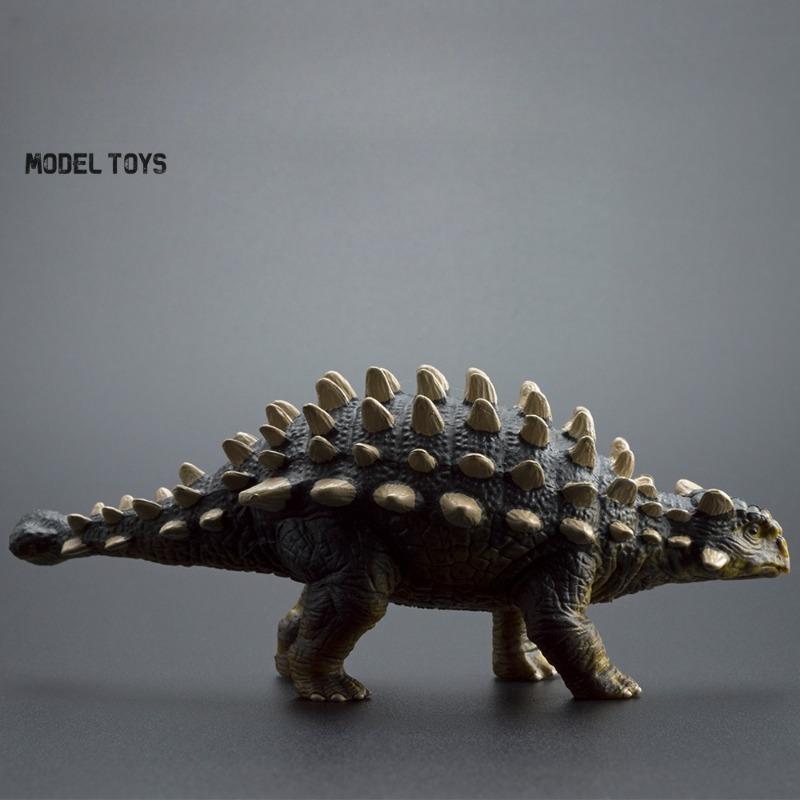 1PC Simulation Dinosaur Model Ankylosaurus Solid Hard Rubber Animal World Jurassic Toy Nail Dragon Figure Gift
