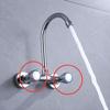 2pcs  & Cold Tap Top Head Faucet Cover Chrome Plated Replacement Set Kitchen Bathroom Faucet Handle