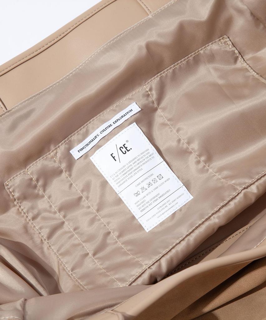 FCE TECH LEATHER 2WAY TOTE Bag, Beige