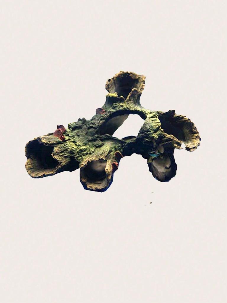 1 szt.-Dekoracyjne pnie drzew do akwarium, drewniane produkty do akwarium z otworami i kryjówkami, małe dekoracje żywiczne-losowe