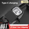 Remote Control Bike Light Hanging/Mountable Headlight with Cut-Off Anti-Glare Beam Type-C USB Rechargeable Bike Front Light