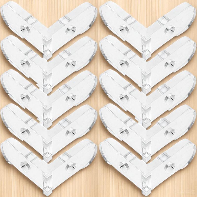 15pcs Fixed Corner Code For Acrylic Boxes Transparent Angle Brackets L-Shaped Shelf Support Bracket No Drill Window Box Bracket