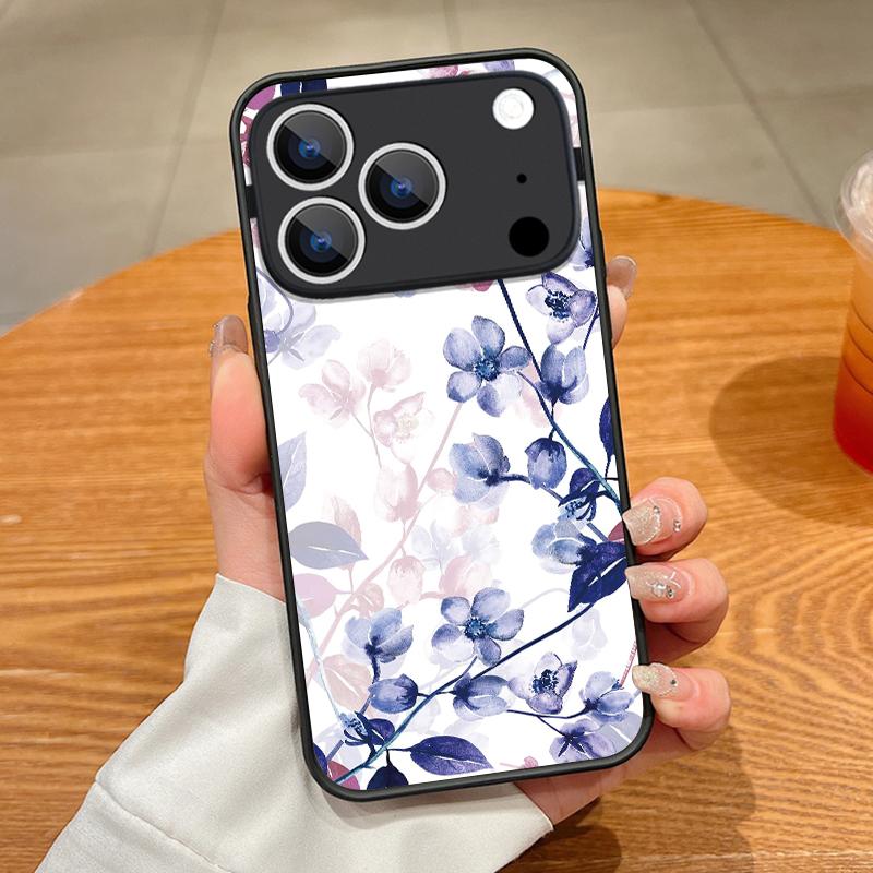 Translucent Matte Magnetic Case For iPhone 17 16 15 Pro 14 13 Pro Max 16e 17e For Magsafe Elegant 3D Floral Hard PC Back Cover
