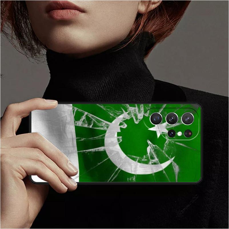 Pakistan Flag Banner Phone Case Cover Coque For Samsung Galaxy S24 Ultra 23 S22 Plus S21 FE S20 Note 10 Pro Note 20 lite