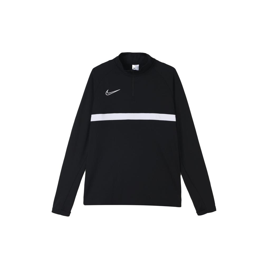 Nike Quarter-Zip Football Training Sports Quick-Dry Long Sleeve T-Shirt Men Tops Black CW6111-010