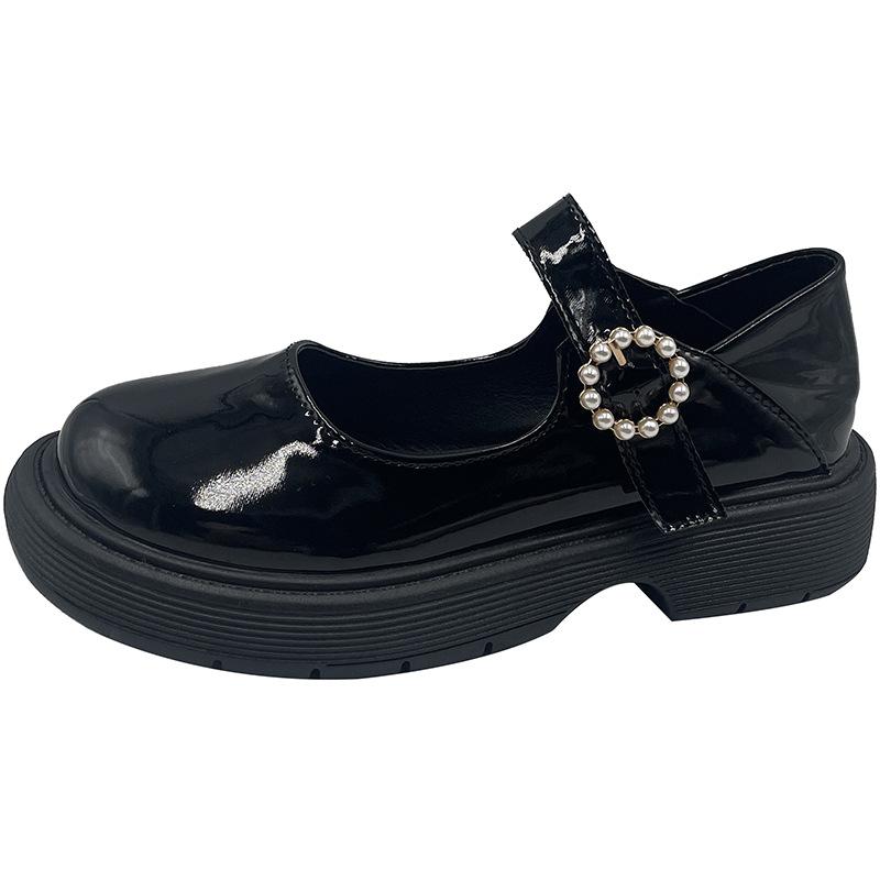 Fashion 2025 New Spring and Summer Single Shoes, Women's Uniform Student Solid Color Mary Jane White Small Leather Shoes