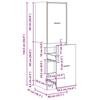 VidaXL Armoire d'apothicaire chêne fumé 40x41x144,5 cm bois ingénierie, coffre d'apothicaire, meuble d'apothicaire, coffre à 3309640