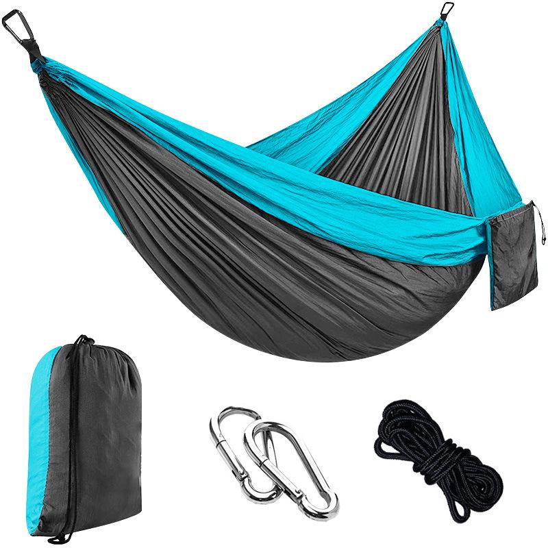 Portable Nylon Parachute Camping Hammock Swing Chair (Single/Double)