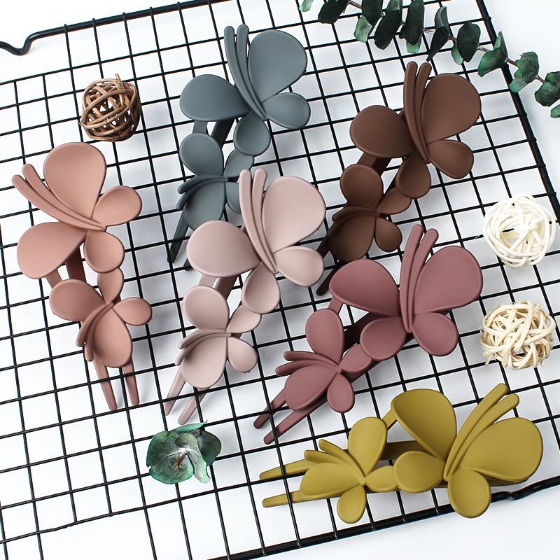 

Frosted Double Butterfly Duckbill Hair Clip for Elegant Updo