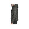 adidas Solid Color Logo Print Zip Hooded Down Jacket Men Outerwear Green DZ1449