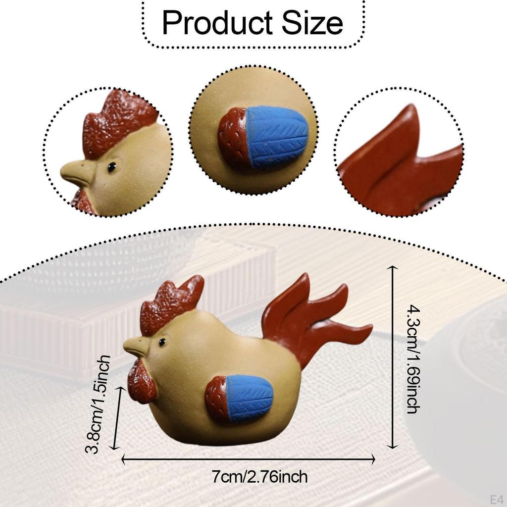 Ton Tee Haustier Figur Handwerk Traditionelle Tischdekorationen Hühnerstatue Dekorativ für Schlafzimmer