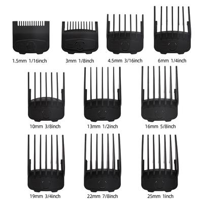10Pcs Universal Schwarz Haar Clipper Guards Clippers Barber Zubehör Professionelle Trimmer Befestigung Grenze Kämme