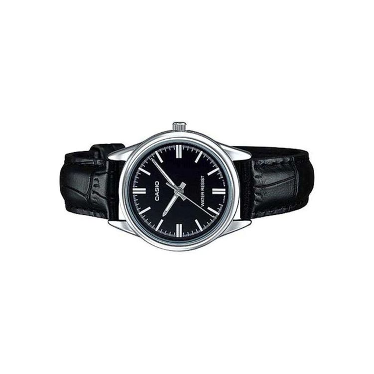 Casio Classic Pointer Series Fashion Retro Minimalist Waterproof Quartz Movement Leather Strap Watch Women Watches Black LTP-V005L-1A