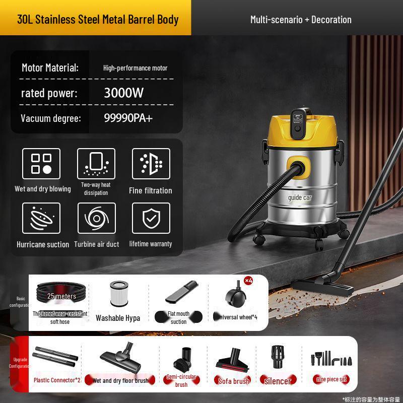 Aspirateur Domestique Puissant Sec et Humide pour Voiture et Usage Industriel