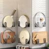 2pcs Pot Lid Holders Inside Cabinet Wall Mount Pot Lid Hanger No Drilling Adhesive Vertical Cookware Storage Rack For Kitchen