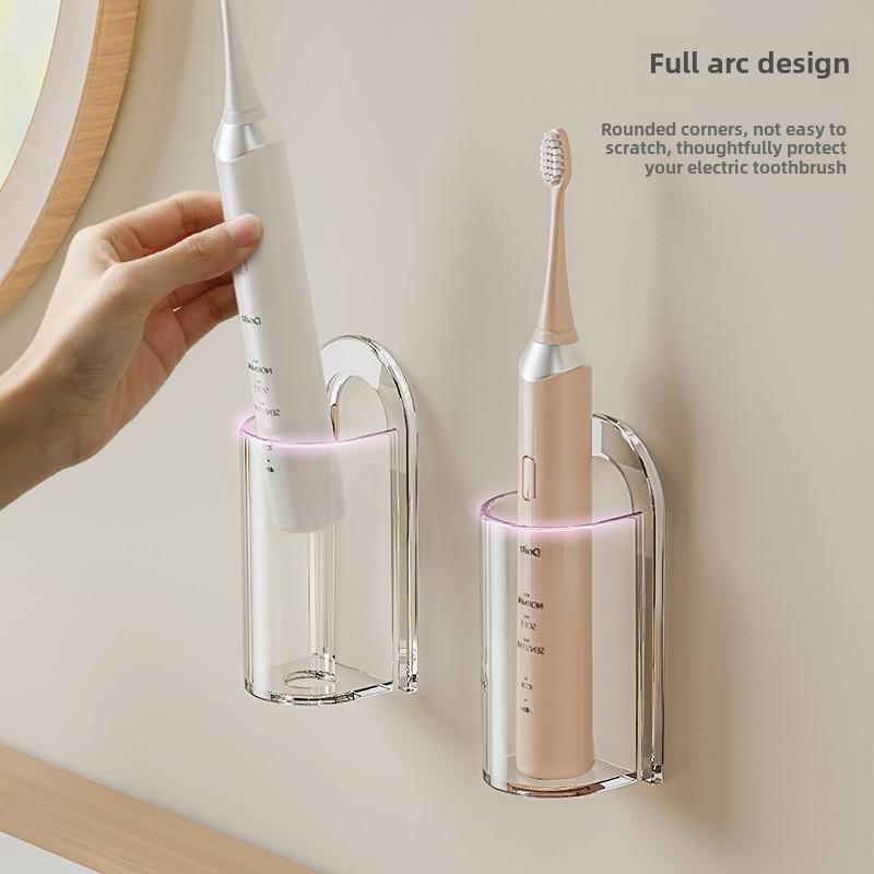 Naścienny Elektryczny Uchwyt na Szczoteczki do Zębów - Bezprzewierceniowy Stojak do Przechowywania i Wieszania do Łazienki.