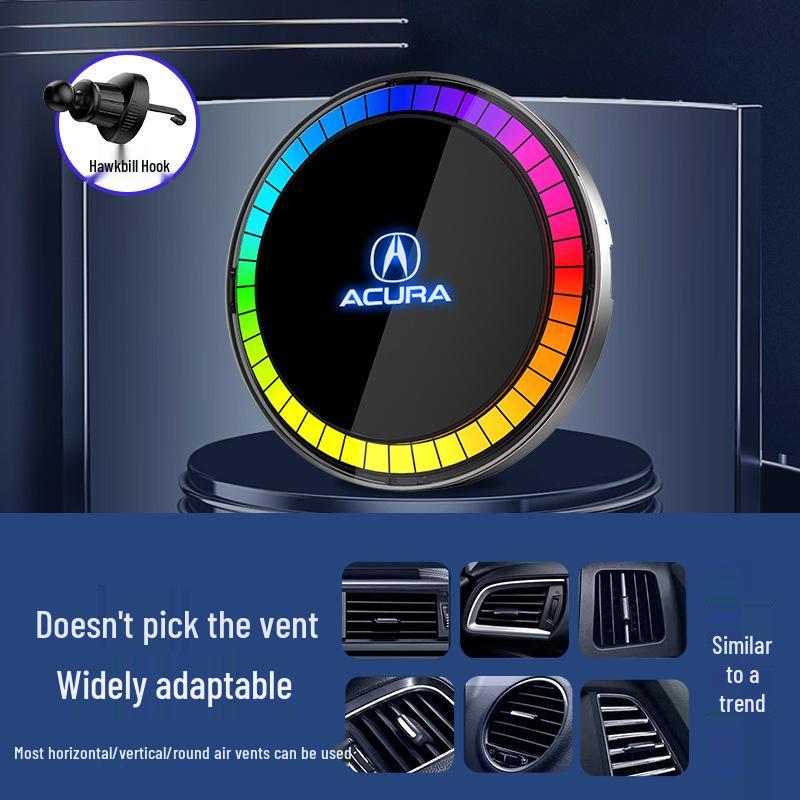 

Магнитный беспроводной держатель для телефона Acura с LED-подсветкой для устройств Apple