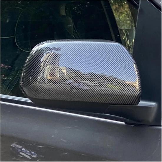 1 Ζεύγος Κάλυμμα Καθρέπτη Οπίσθιας Θέασης Αυτοκινήτου Αριστερό Δεξί Καπάκι ABS Συμβατό Για Toyota Sienna 2011 2012 2013 2014 2015-2020 Μαύρο Στυλ Ανθρακονήματος