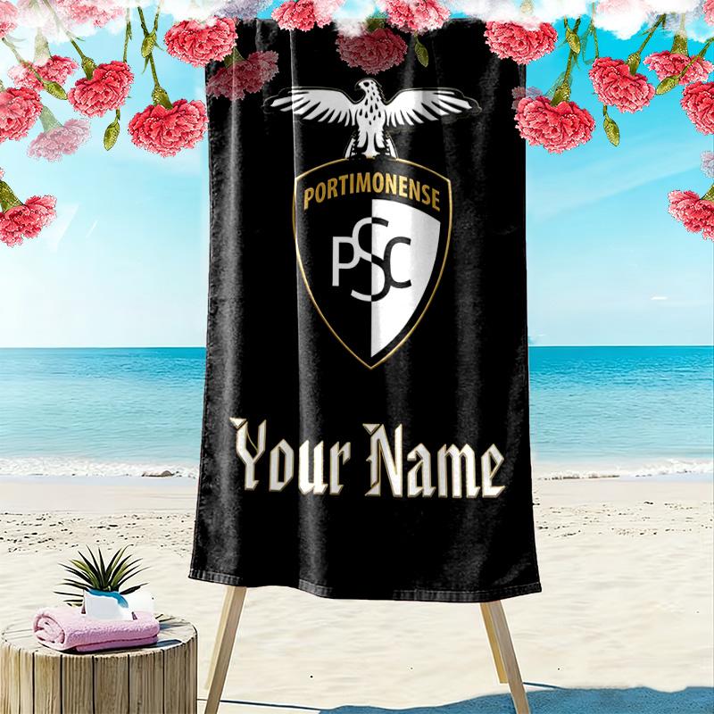 Name Custom Portimonense SC Print Beach Towel, Large Soft Quick Dry Towel for Beach Camping Swimming