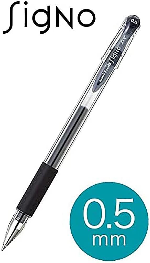 Mitsubishi Pencil Gel Ballpoint Pen Signo Black Set of 10 Uni-ball 0.5mm UM15105.24X10