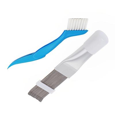 Klimaanlagen-Lamellenkamm, verzogene Platte aus Edelstahl, Klimaanlagenreiniger und Bürste, Kondensator, Kühler, Wartung, Reinigungswerkzeug-Set