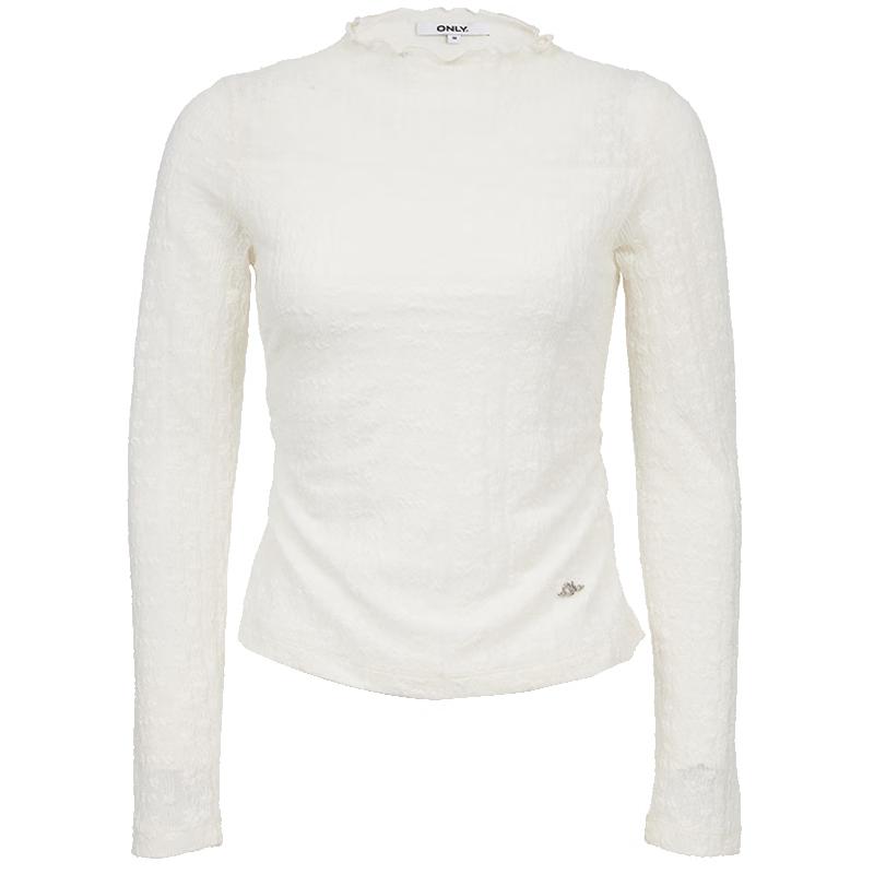 ONLY 2026 Women s Pleated Slim Fit Long Sleeve T-Shirt