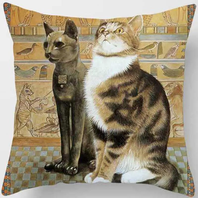 Unique Cat Pattern Pillowcase Sofa Home Decoration Car Office Supplies Outdoor  Cushion