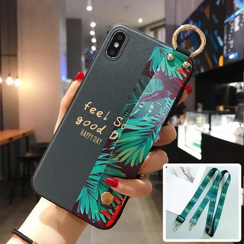 Luxurious Wrist Strap Phone Holder Case For Xiaomi Poco X2 X3 NFC X4 Pro Redmi 12 Neck Lanyard Cover for Xiaomi 14 13 Lite 13T