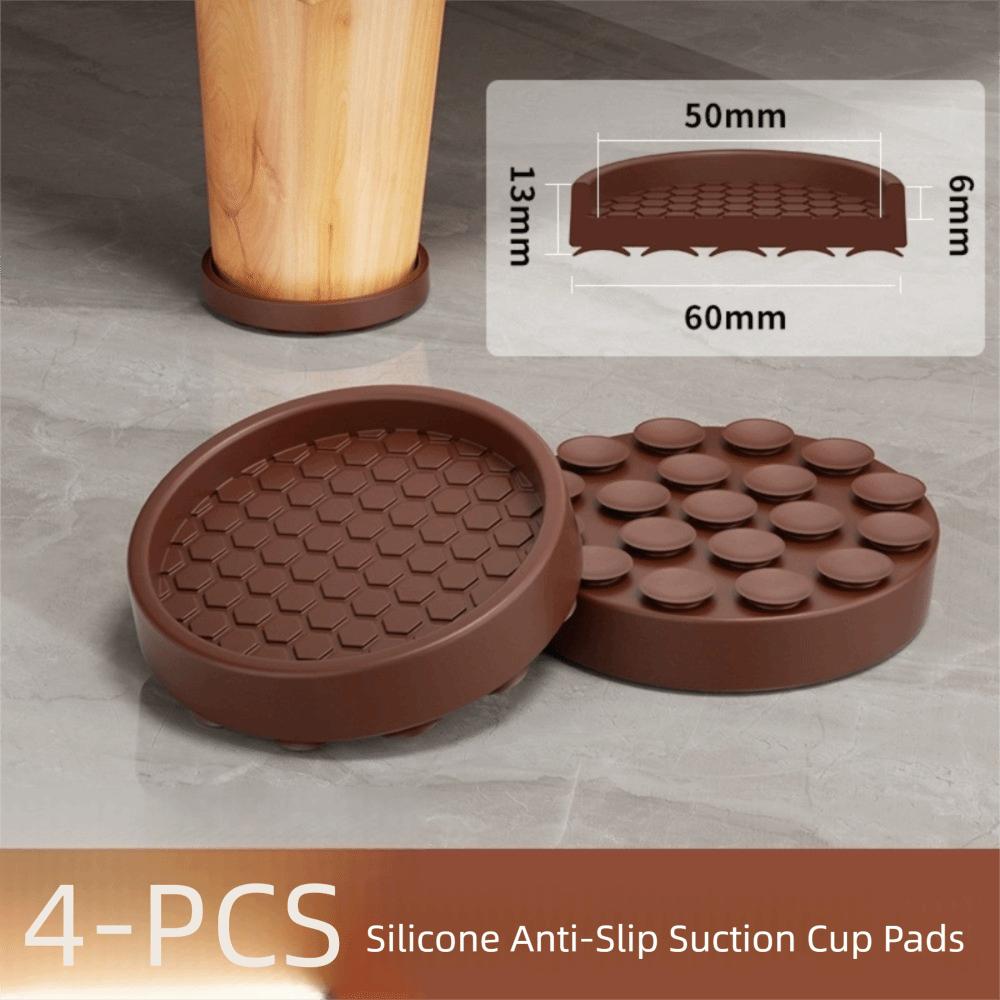 4PCS Non Slip Rubber Caster Cups Silicone Table Chair Leg Pads Furniture Wheel Stoppers  Furniture