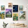 Tolkien Wall Art Canvas Painting Wall Pictures Middle Earth Landscape LOTR Posters Groovy Prints  Funky  Canvas Painting Gift