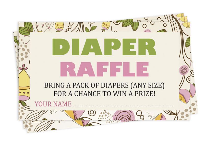 

Inkdotpot 30A Baby ShowerA подгузник лотерейный билет лотерея вставить карты поставки игры для Baby Shower вечерние 2 x 3.5 Inches