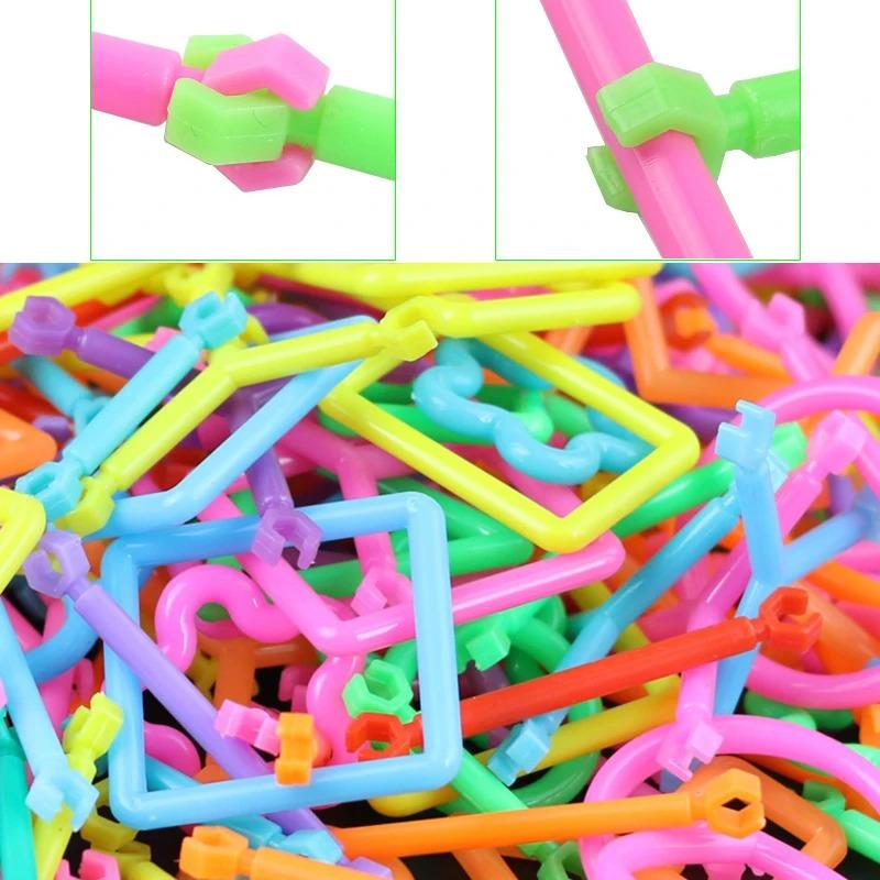 100/400 Zusammengebaute Bausteine DIY Smart Stick Blöcke Fantasie Kreativität Pädagogisches Lernspielzeug Kindergeschenk