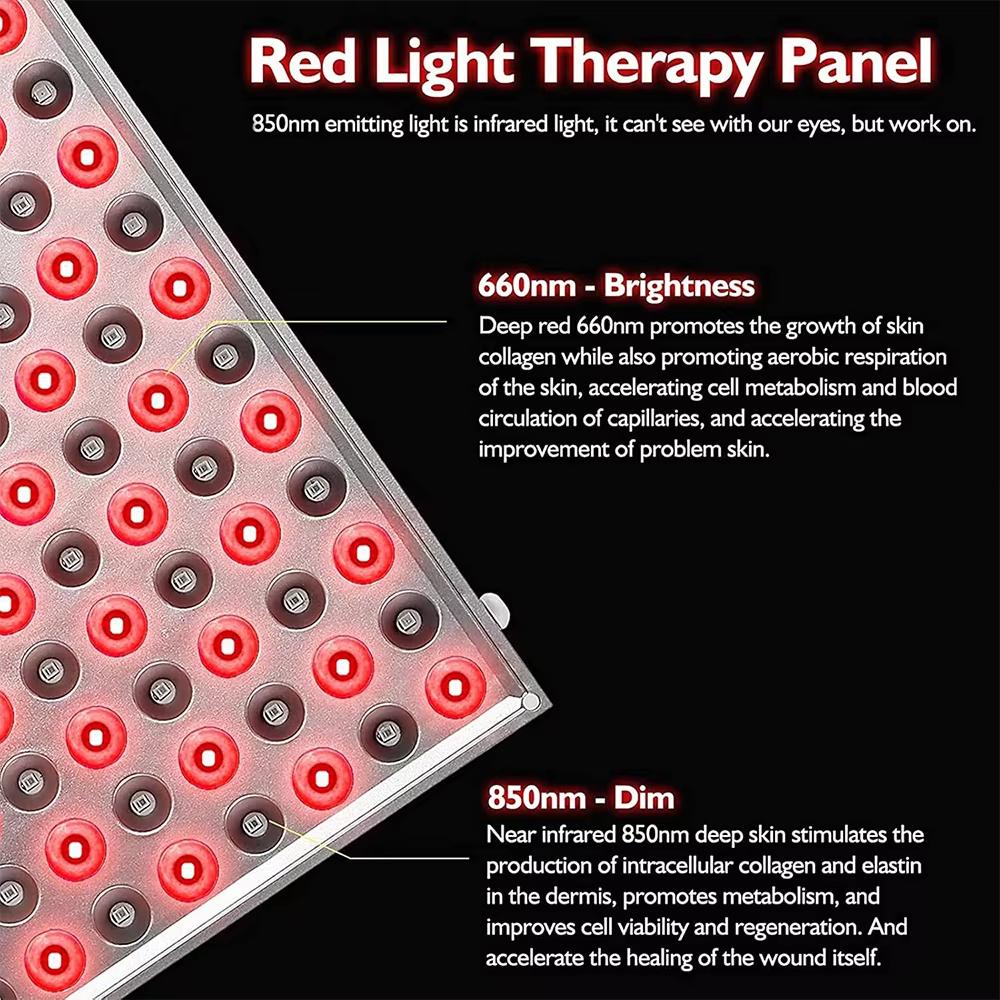 660nm Red Light 850nm Infrared LED Panel Full Body Face Skin Care Beauty Health for Joint Muscle Comfort Daily Use