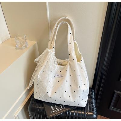 Pastoral Broken Flower Canvas Bag Women's New Commuter Large-capacity Tote Bag Leisure Shopping Bag