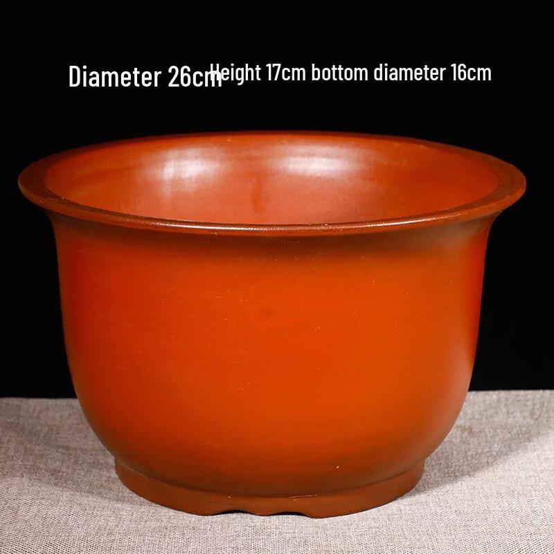 Антикварный цилиндрический керамический горшок для деревьев, 26 см.