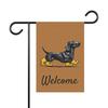 Dachshund In Yellow Boots Garden Banner ZZO EEZ