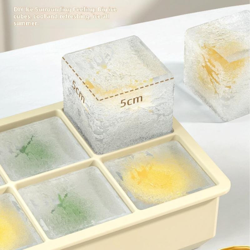 Food Grade Silicones Large Ice Cubes Molds With Easy Removal Design For Homemades Drink Cocktails And Freeze Dessert