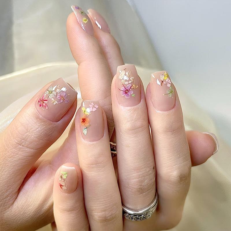 Nail art dried flower nail jewelry flower floral DIY mixed material diy nail art decor