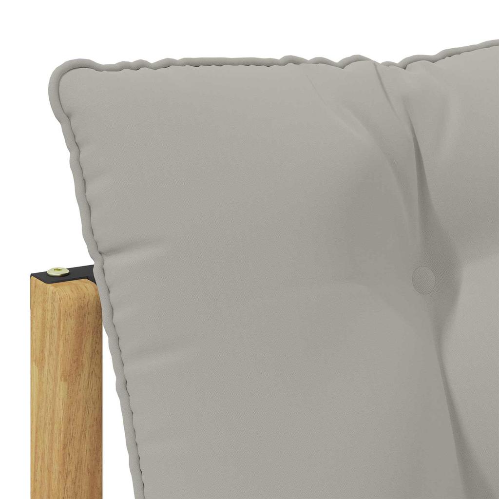 Outdoor Corner Sofa Solid Acacia Wood Frame and Textilene Fabric In White